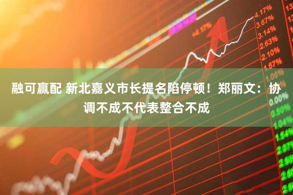 融可赢配 新北嘉义市长提名陷停顿！郑丽文：协调不成不代表整合不成