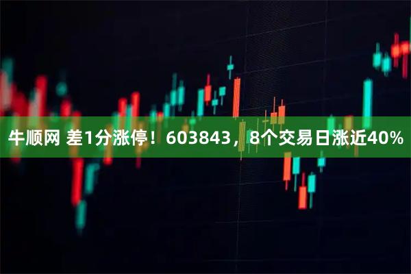 牛顺网 差1分涨停！603843，8个交易日涨近40%